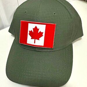 Baseball Cap CANADA Flag Hat  with 1 Unique Embroidered Canada -Themed Patches